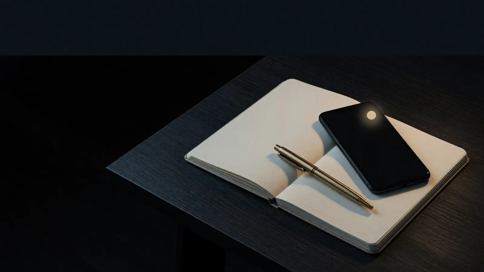 A voice note on the desk